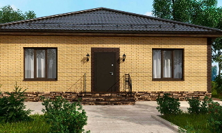 Проекты одноэтажных домов из кирпича | Строй-Глн - Геленджик от 3572 рублей